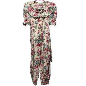 Amy Too! Byer California vintage 90’s girls floral jumpsuit size 12